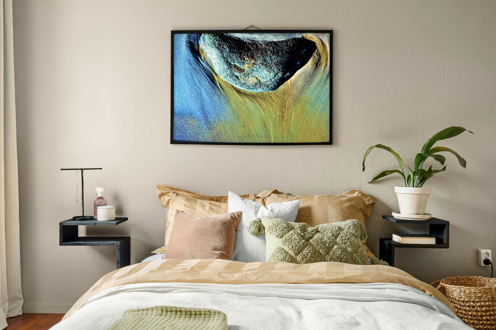 Cerulean Drift original abstract contextualised office art modern decor photo print by Blair Montague Drake